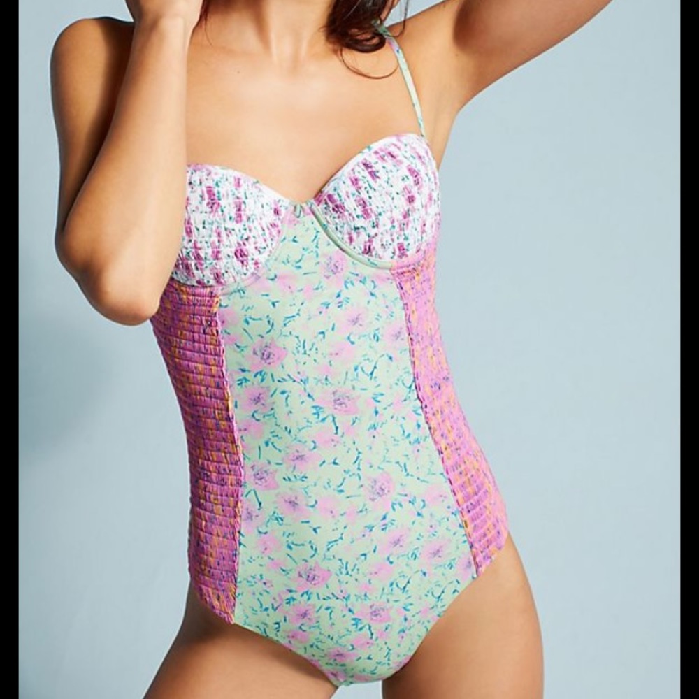 Anthropologie smocked swimsuit